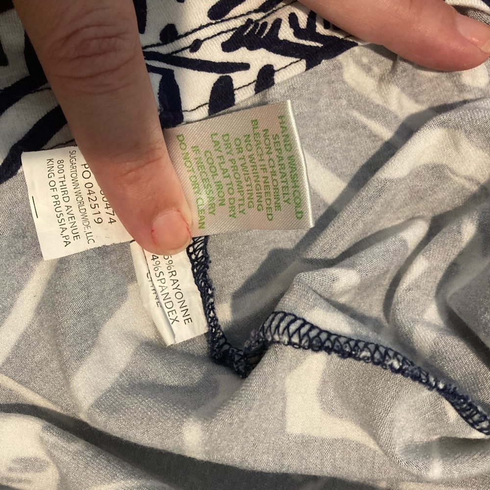 Lilly Pulitzer maxi navy and white umbrella dress - Picture 9 of 11